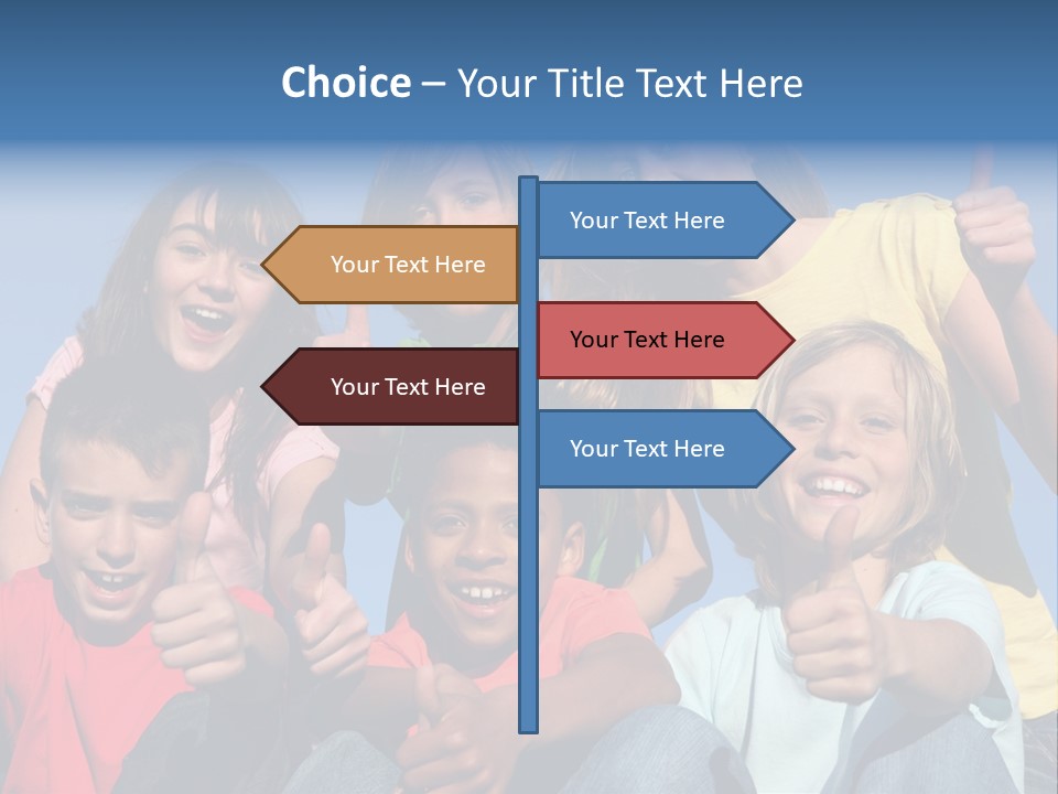 Happy Positive Youth With Thumbs Up PowerPoint Template