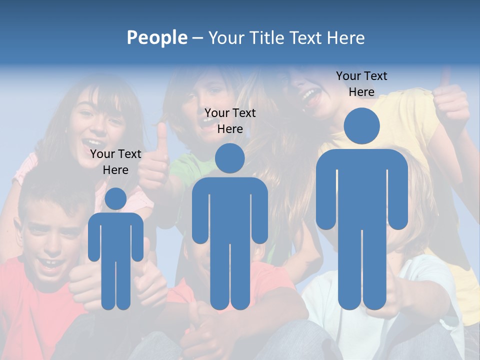 Happy Positive Youth With Thumbs Up PowerPoint Template