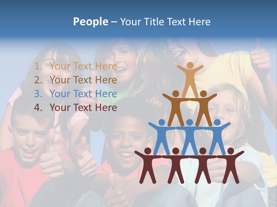 Happy Positive Youth With Thumbs Up PowerPoint Template