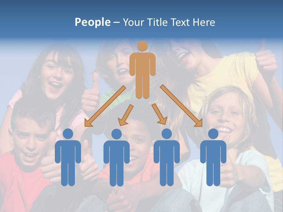 Happy Positive Youth With Thumbs Up PowerPoint Template