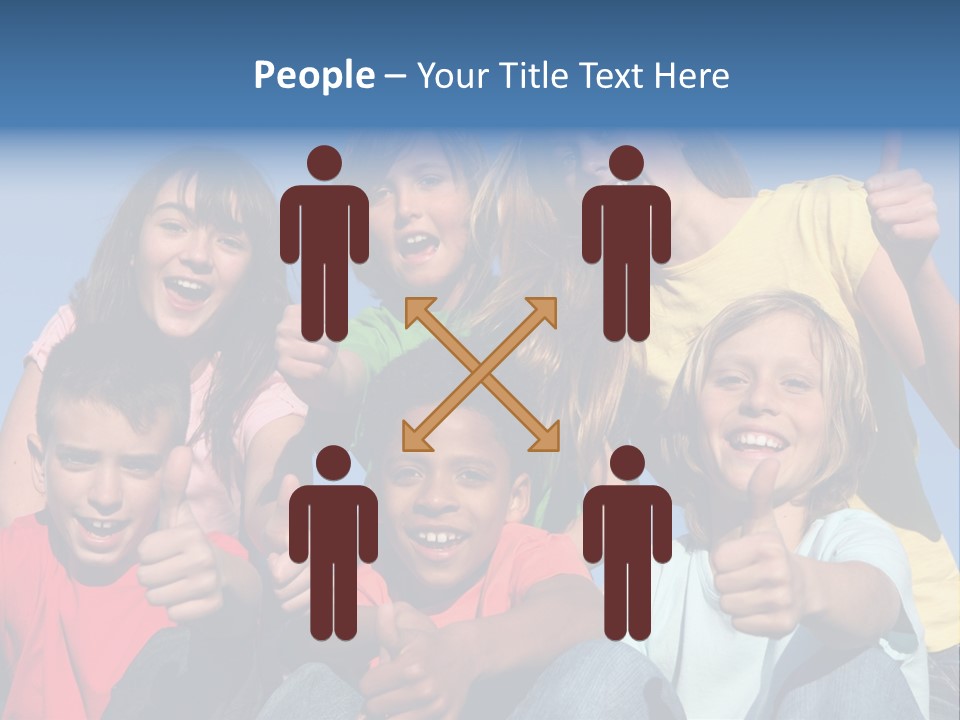 Happy Positive Youth With Thumbs Up PowerPoint Template