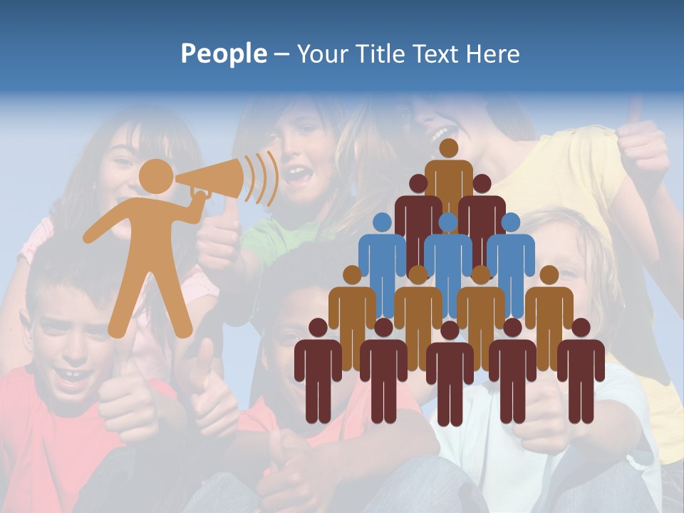 Happy Positive Youth With Thumbs Up PowerPoint Template