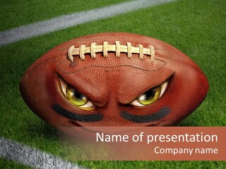 Evil Football Illustration PowerPoint Template