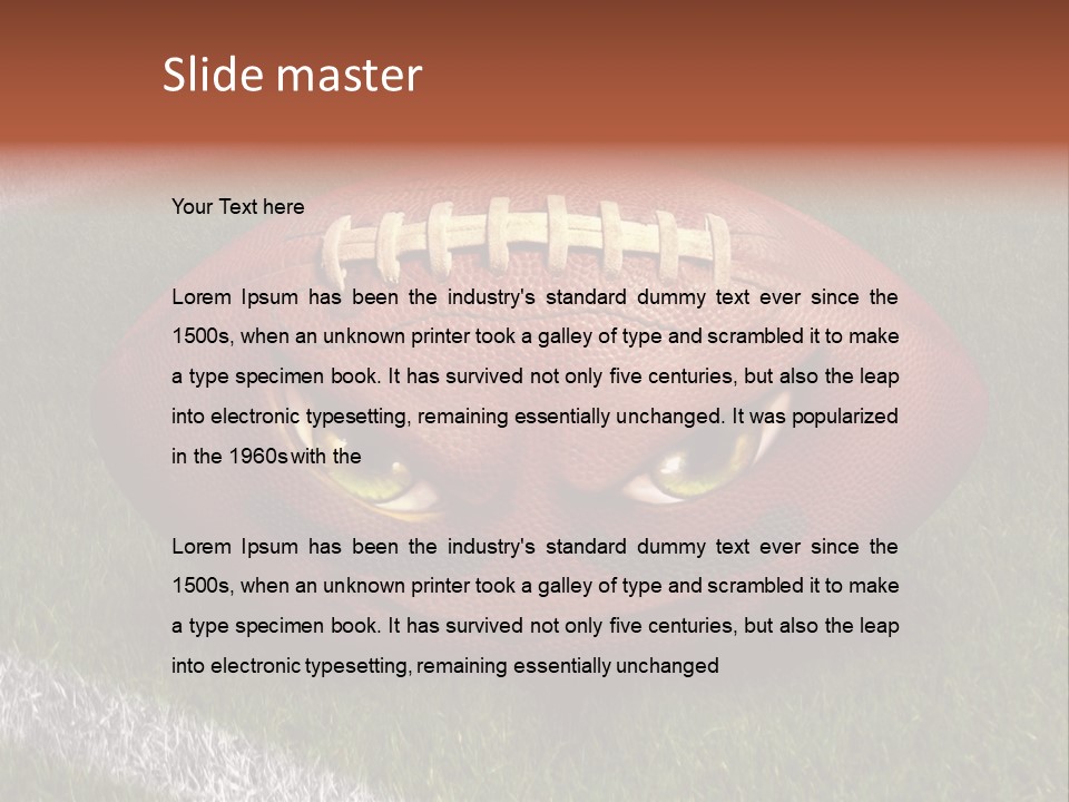 Evil Football Illustration PowerPoint Template