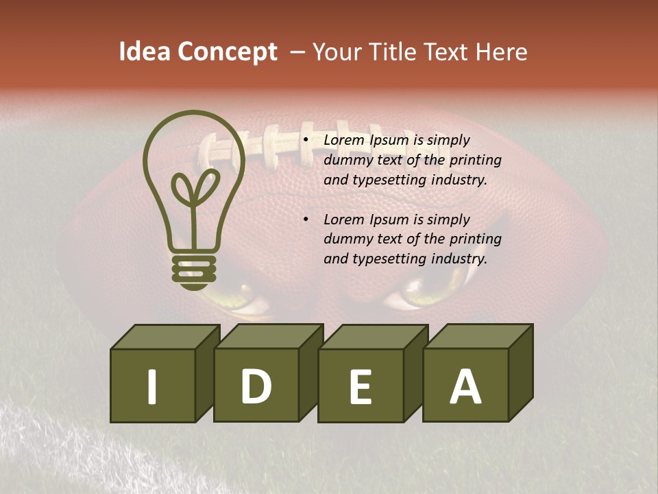 Evil Football Illustration PowerPoint Template