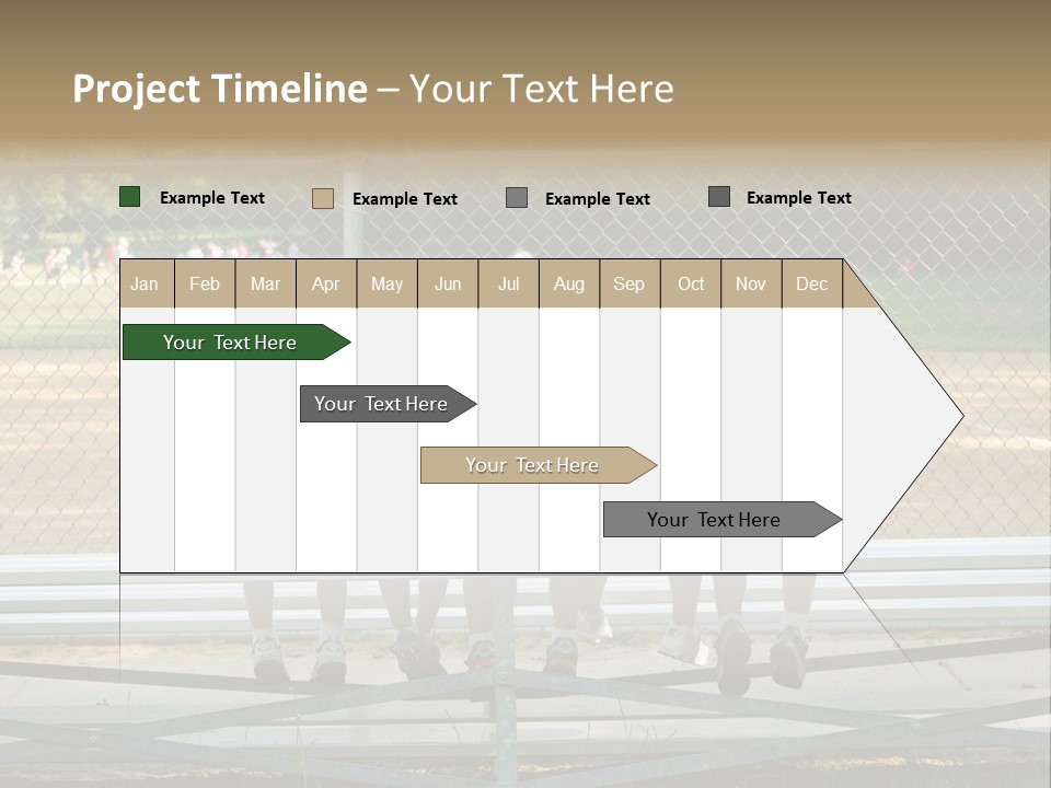 Five Little Boys Sit On A Bench And Wait For Their Baseball / T-Ball Game To Begin PowerPoint Template