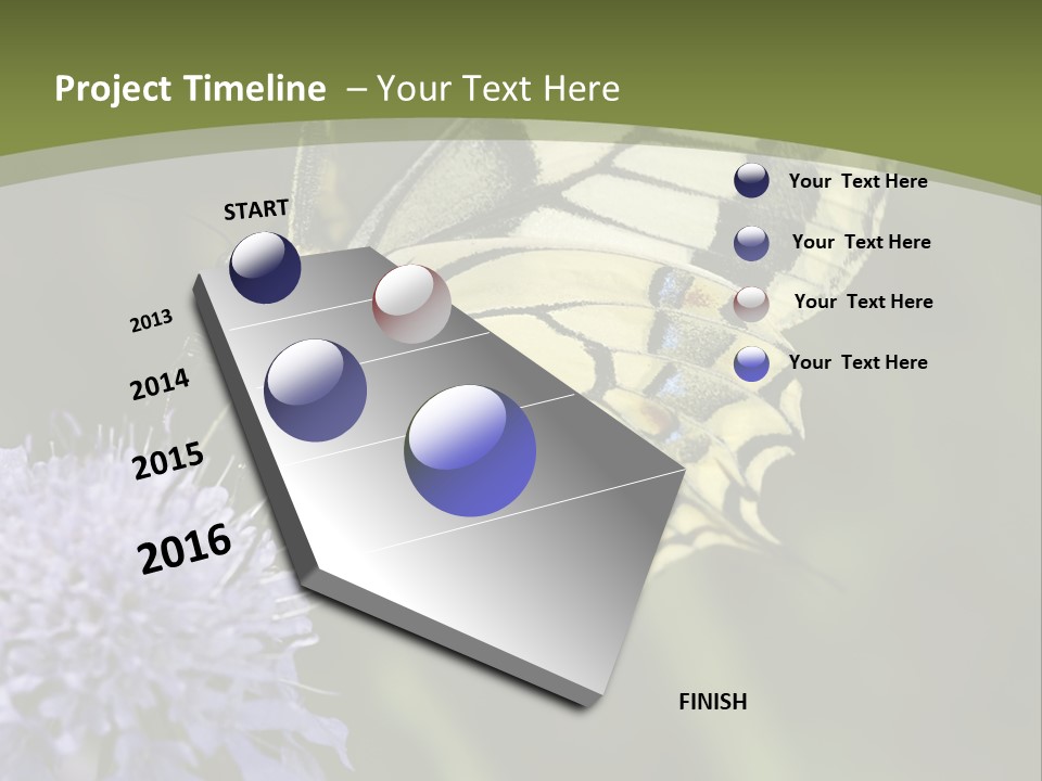 Papilio Machaon, Swallowtail, Papilionidae, PowerPoint Template