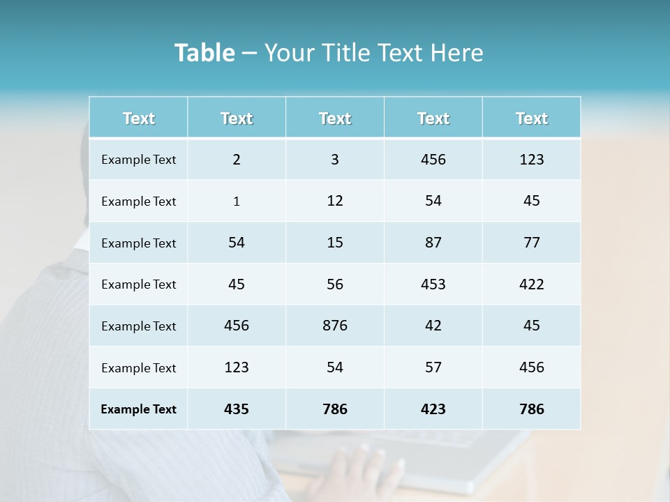 Business Woman Working On Laptop PowerPoint Template
