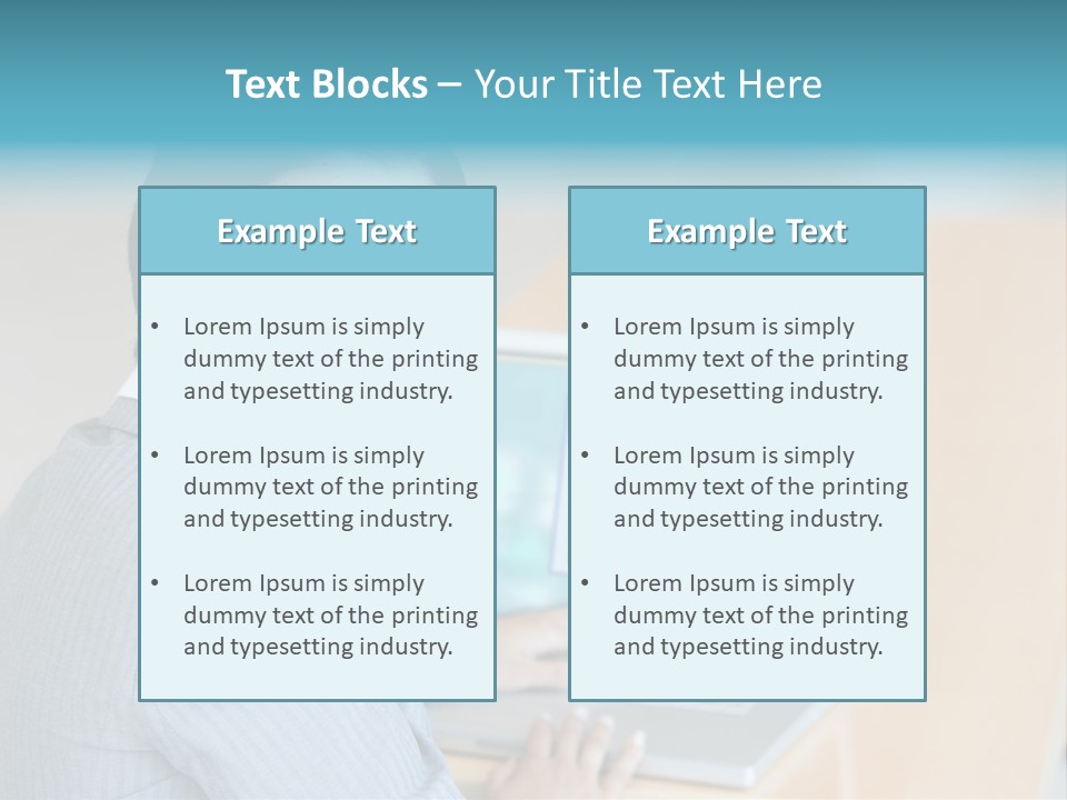 Business Woman Working On Laptop PowerPoint Template