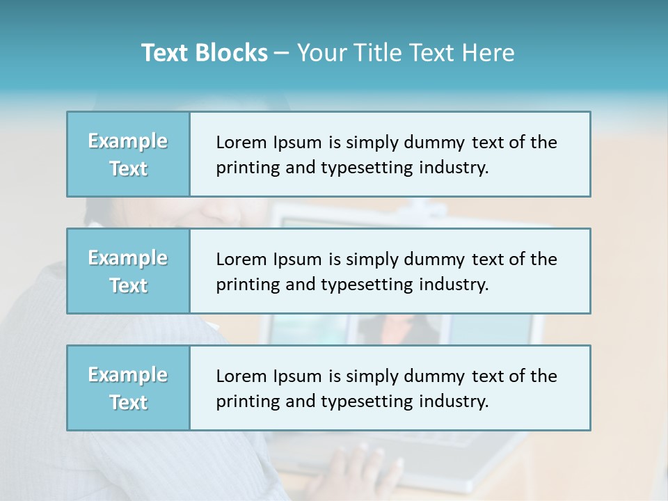 Business Woman Working On Laptop PowerPoint Template