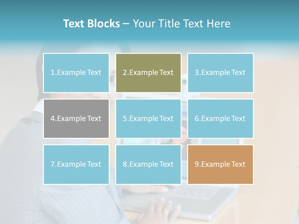 Business Woman Working On Laptop PowerPoint Template