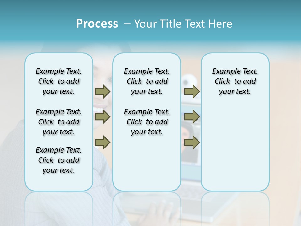 Business Woman Working On Laptop PowerPoint Template
