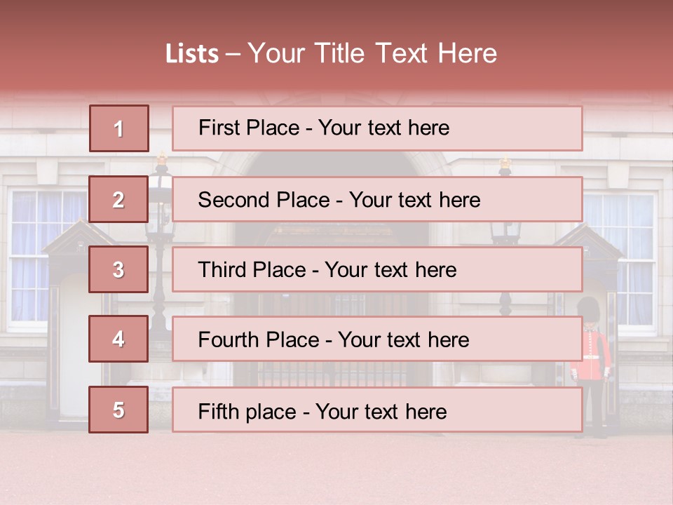Sentry On Duty At Buckingham Palace PowerPoint Template