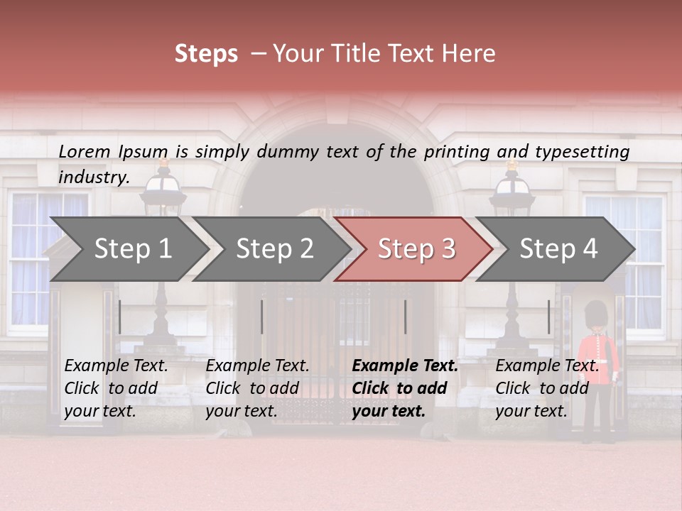 Sentry On Duty At Buckingham Palace PowerPoint Template