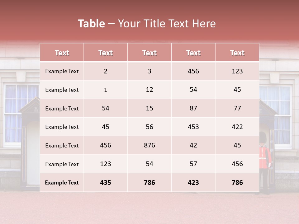 Sentry On Duty At Buckingham Palace PowerPoint Template