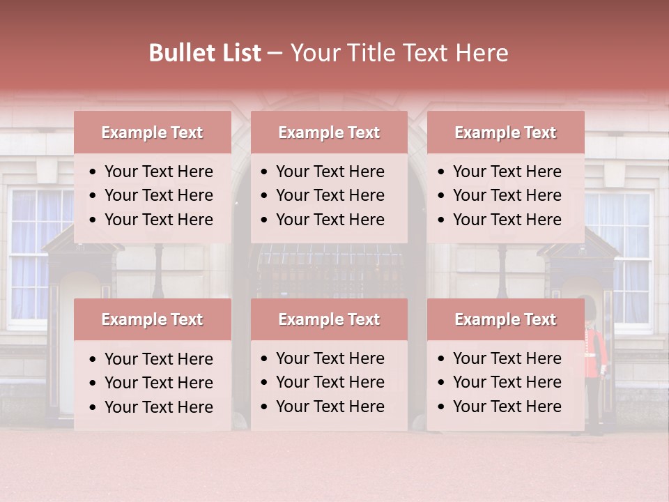 Sentry On Duty At Buckingham Palace PowerPoint Template