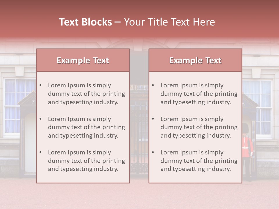 Sentry On Duty At Buckingham Palace PowerPoint Template