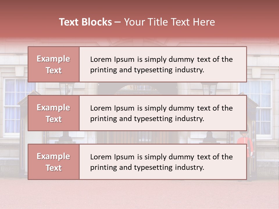 Sentry On Duty At Buckingham Palace PowerPoint Template