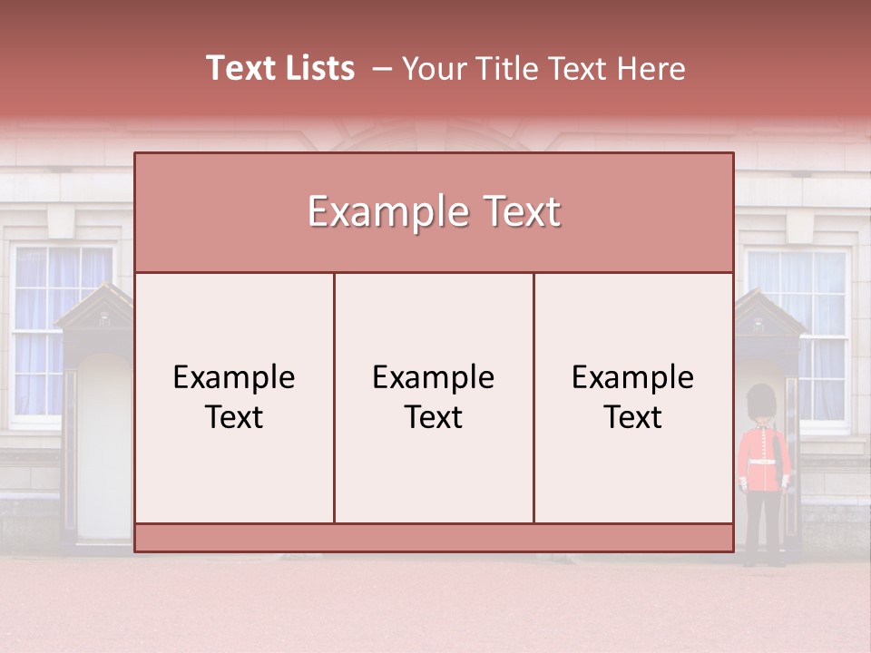 Sentry On Duty At Buckingham Palace PowerPoint Template