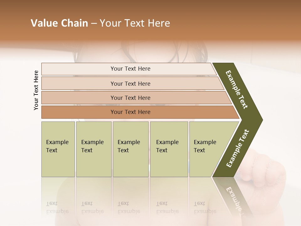 Sweet Toddler Baby Girl In Bath PowerPoint Template