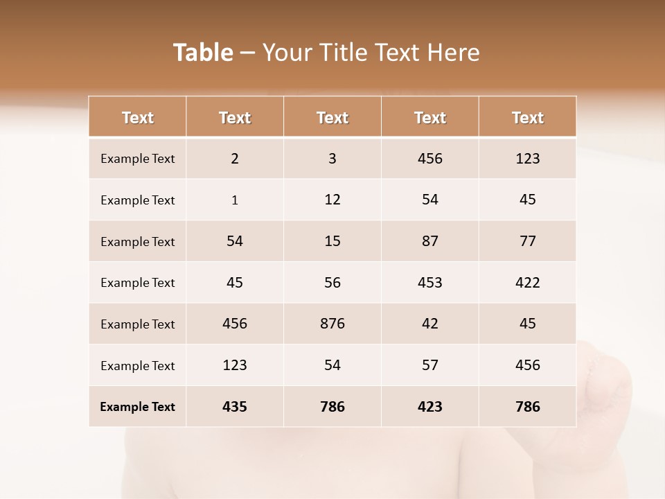 Sweet Toddler Baby Girl In Bath PowerPoint Template