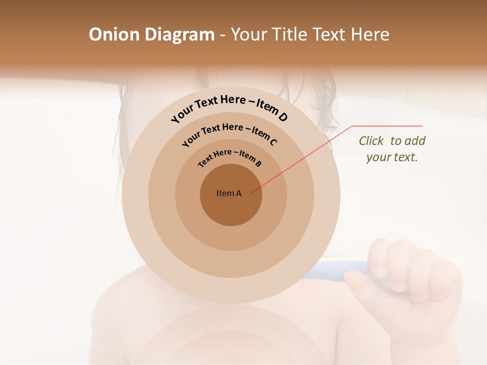 Sweet Toddler Baby Girl In Bath PowerPoint Template