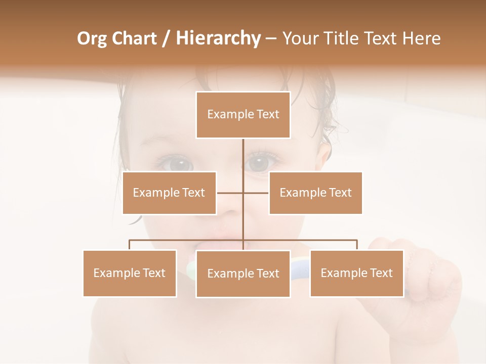 Sweet Toddler Baby Girl In Bath PowerPoint Template