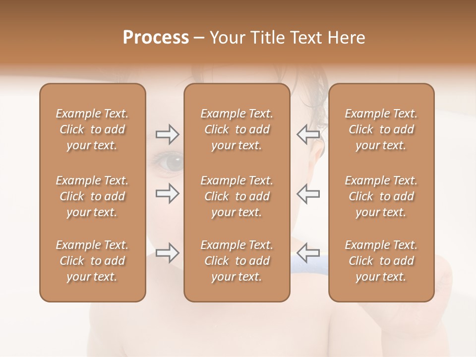 Sweet Toddler Baby Girl In Bath PowerPoint Template