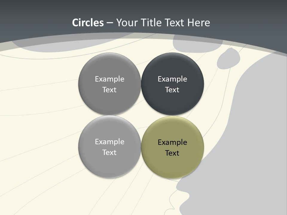 A Woman's Profile With A Clock In The Background PowerPoint Template