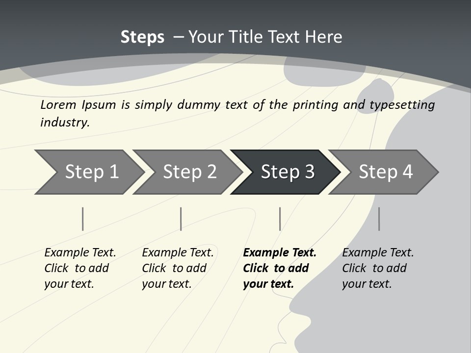 A Woman's Profile With A Clock In The Background PowerPoint Template