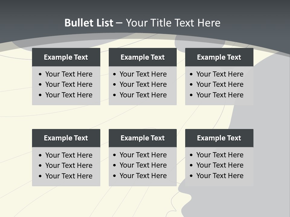 A Woman's Profile With A Clock In The Background PowerPoint Template