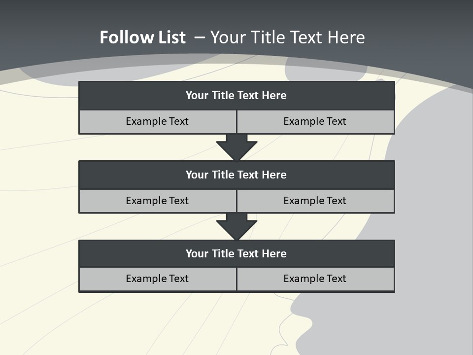 A Woman's Profile With A Clock In The Background PowerPoint Template