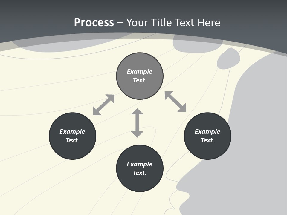 A Woman's Profile With A Clock In The Background PowerPoint Template