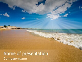 Beach On Island Margarita, Venezuela PowerPoint Template