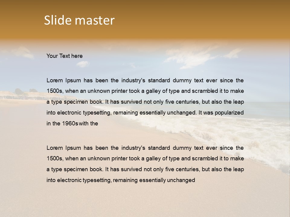 Beach On Island Margarita, Venezuela PowerPoint Template