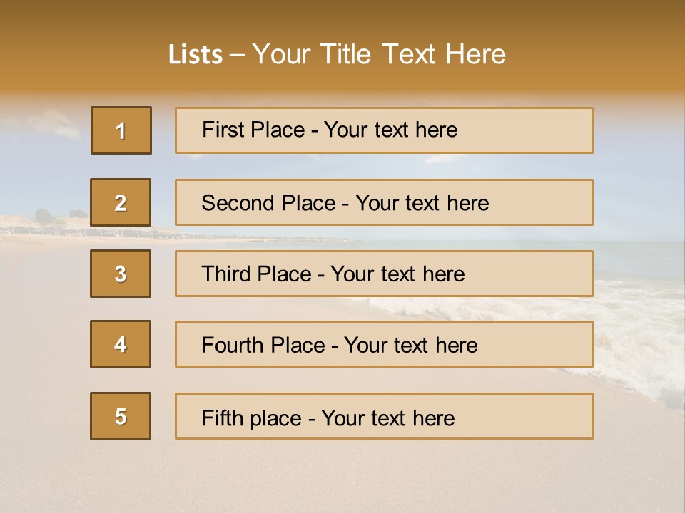 Beach On Island Margarita, Venezuela PowerPoint Template