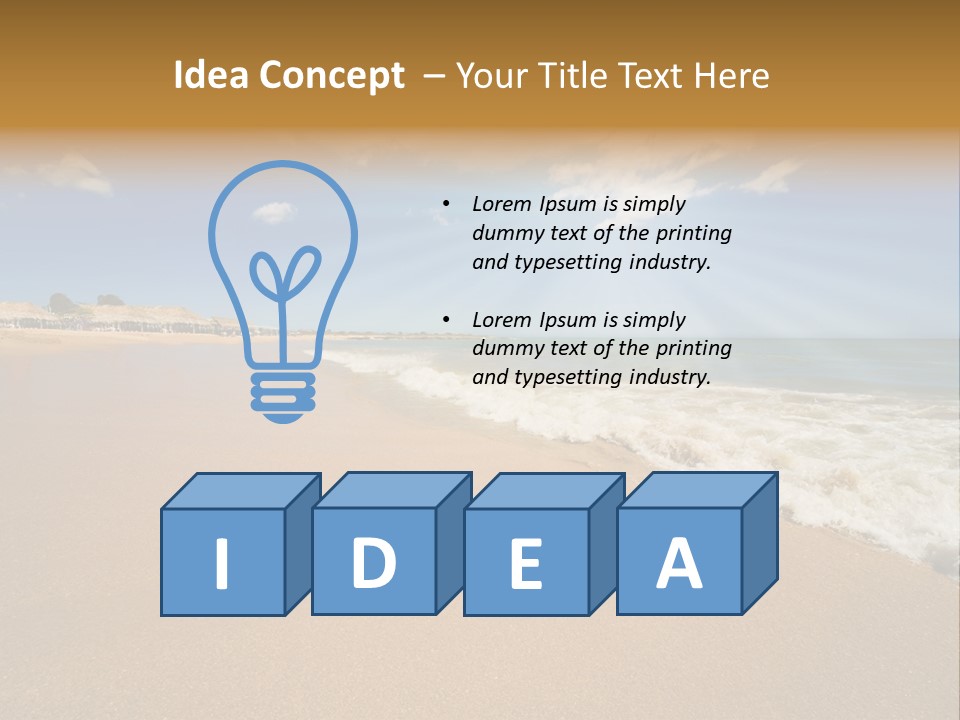 Beach On Island Margarita, Venezuela PowerPoint Template