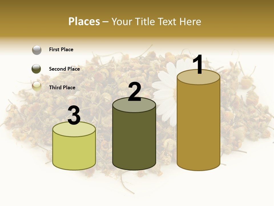 Dried Chamomile Tea Isolated On White Background PowerPoint Template