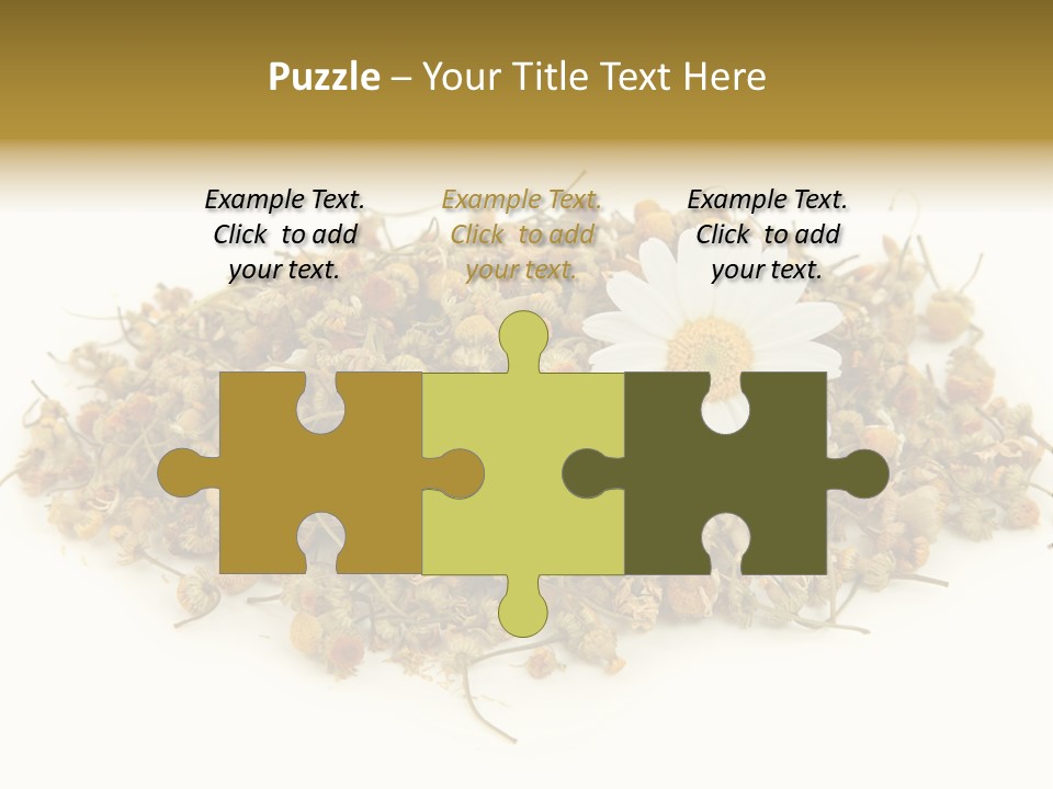 Dried Chamomile Tea Isolated On White Background PowerPoint Template