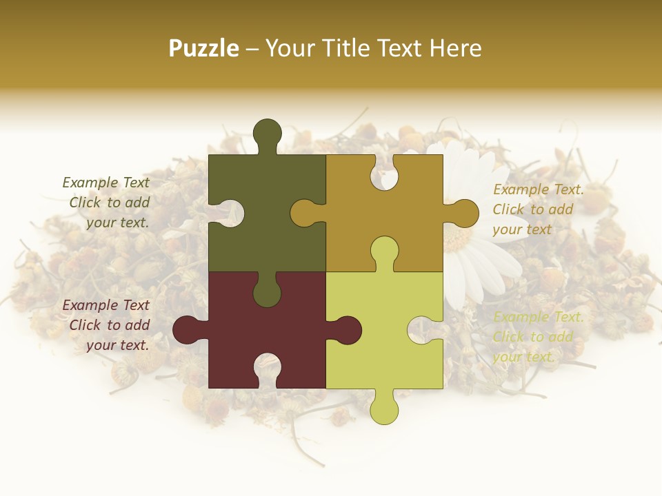 Dried Chamomile Tea Isolated On White Background PowerPoint Template