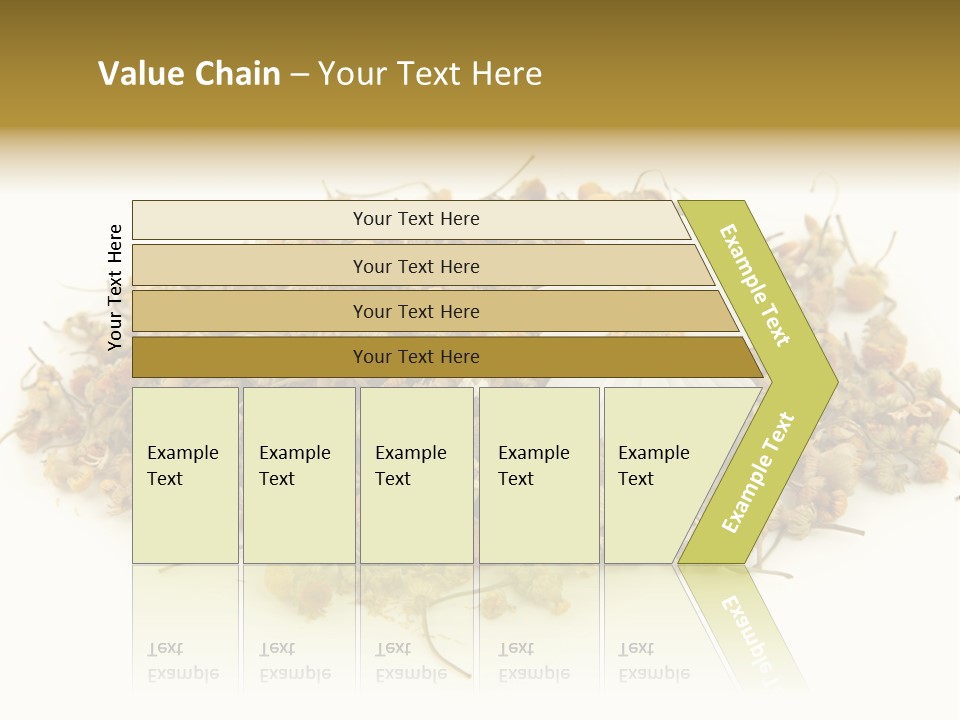 Dried Chamomile Tea Isolated On White Background PowerPoint Template