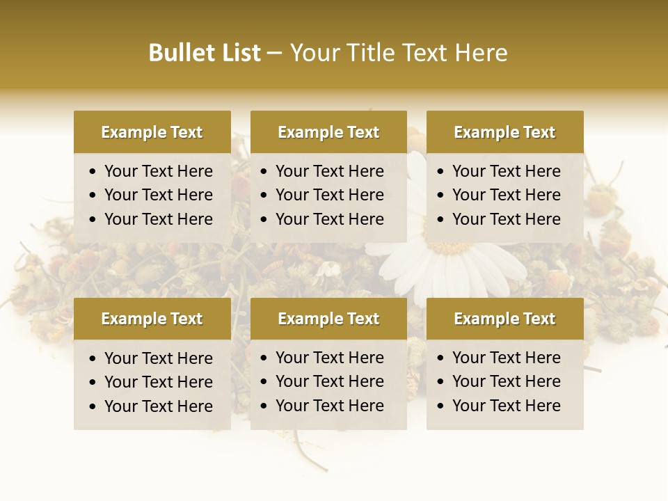 Dried Chamomile Tea Isolated On White Background PowerPoint Template