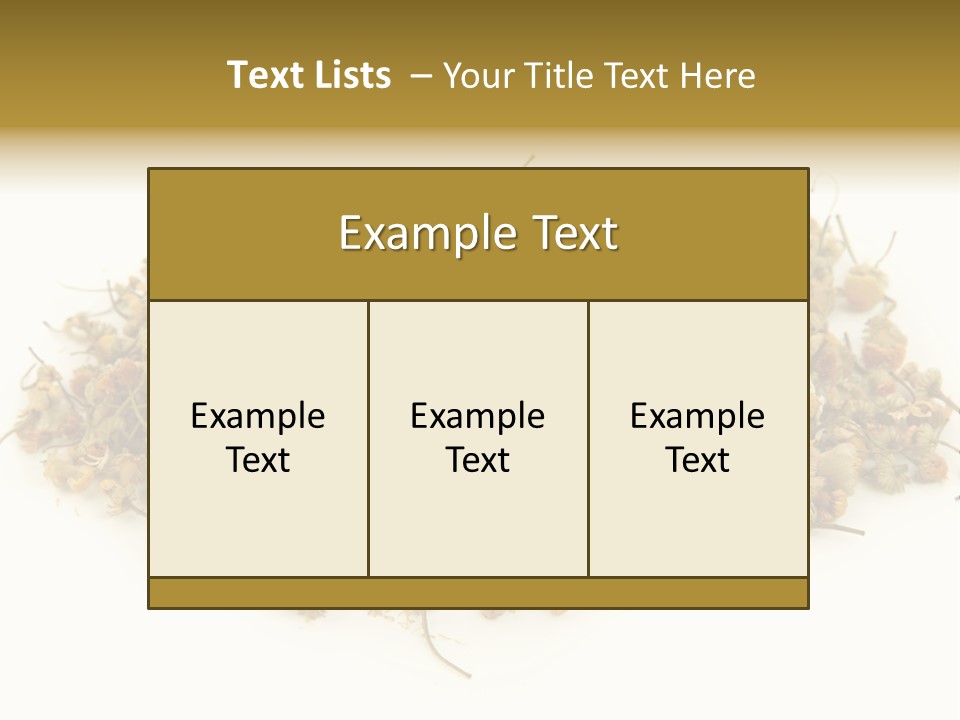 Dried Chamomile Tea Isolated On White Background PowerPoint Template