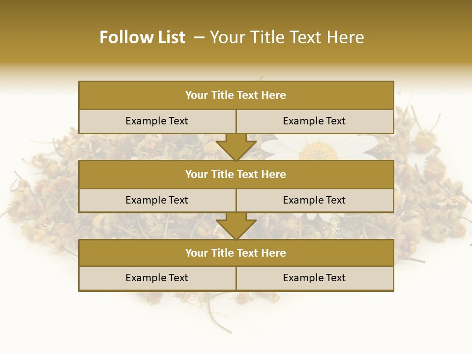 Dried Chamomile Tea Isolated On White Background PowerPoint Template
