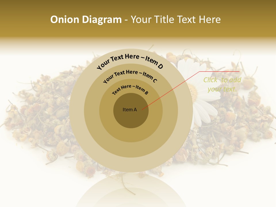 Dried Chamomile Tea Isolated On White Background PowerPoint Template