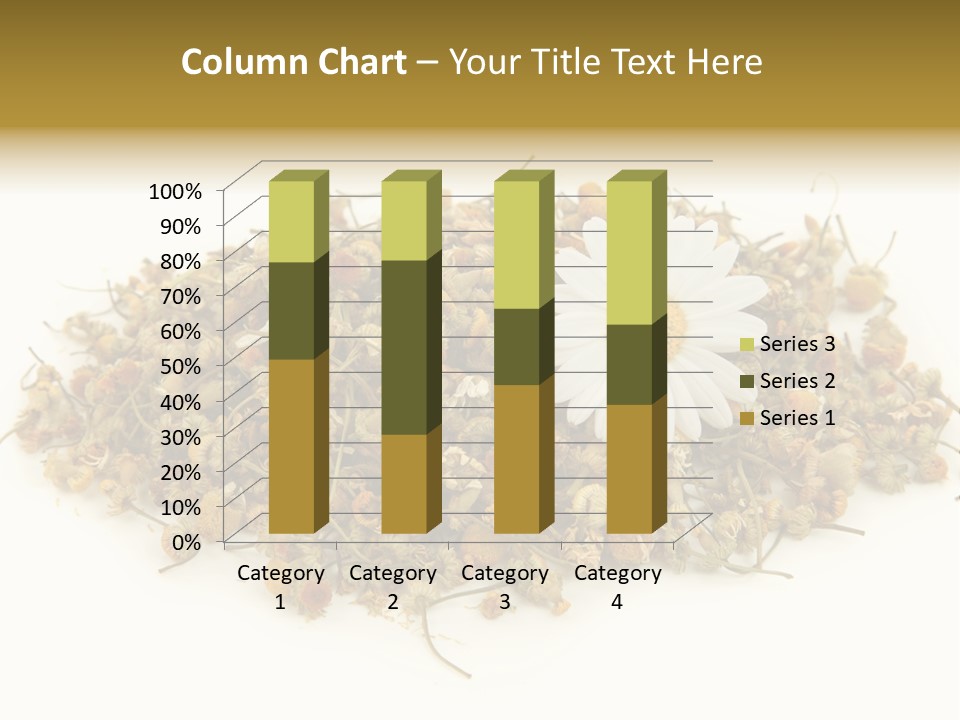 Dried Chamomile Tea Isolated On White Background PowerPoint Template