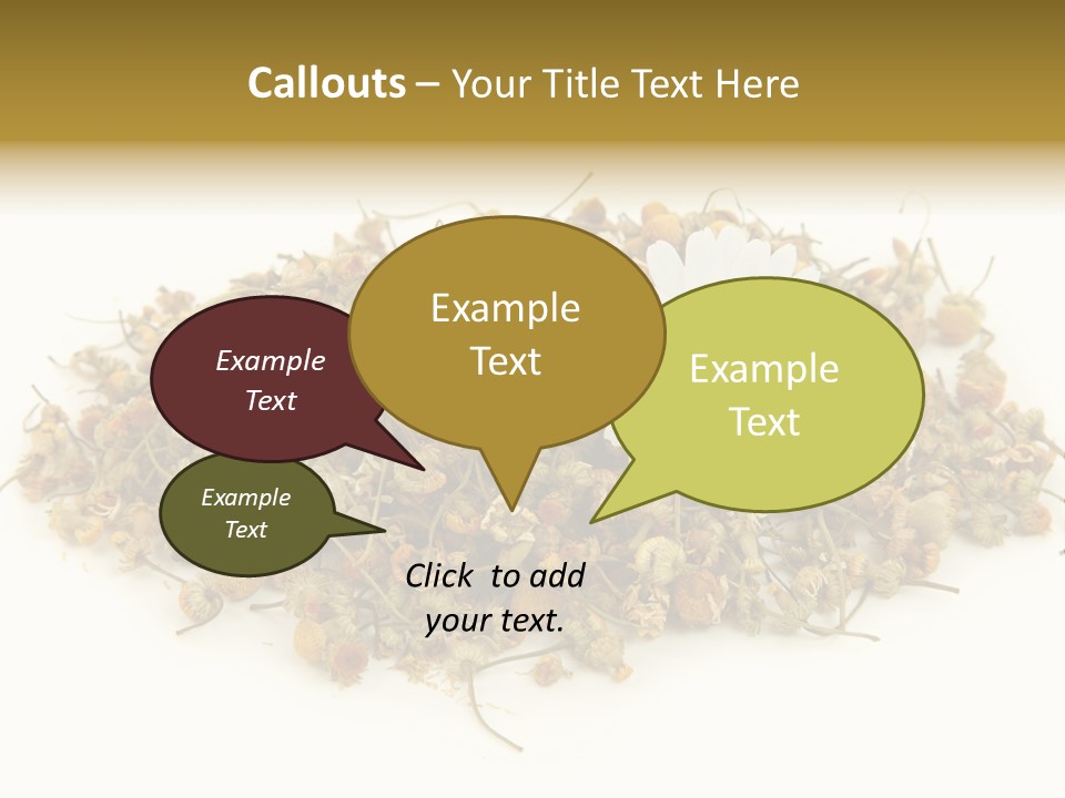 Dried Chamomile Tea Isolated On White Background PowerPoint Template