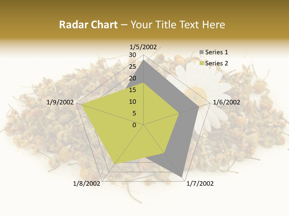 Dried Chamomile Tea Isolated On White Background PowerPoint Template
