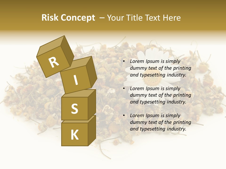 Dried Chamomile Tea Isolated On White Background PowerPoint Template