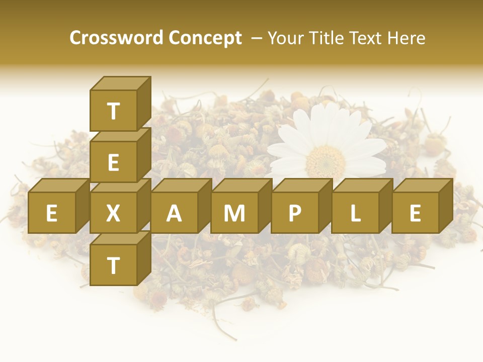 Dried Chamomile Tea Isolated On White Background PowerPoint Template